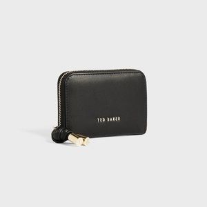 Ted Baker London Moolah black leather zip around mini purse